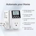 thumbnail image 2 of FrostHike Indoor Digital Infinite Repeat Cycle Intermittent Outlet Timer Plug 24 Hour Programmable Timed Electrical Power Switch with Countdown Delay on Off Function for Lights and Appliances (2 Pack), 2 of 5