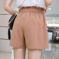 thumbnail image 3 of Women Summer Shorts Korean Wide Leg Pants Flower Bud High Waist Casual Pants, 3 of 11