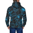 thumbnail image 5 of Zip Up Hoodies for Men - Blue Astronaut Space Doodles Long Sleeve Comfrt Men'S Fashion Hoodies & Sweatshirts, Jackets for Men Hoodies Pullover Clothing Clothes with Pouch, 5 of 5