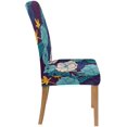 thumbnail image 3 of Funda protectora para silla ABPHQTO elástica con flores doradas de la jungla juego de 4, 3 of 4