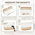 thumbnail image 4 of Natubeau 3 Pack Woven Storage Baskets, Jute 22L Large Storage Basket for Organizing, Cotton Rope Storage Bins with Heavy Tassel, Cube Laundry Baskets, 4 of 12