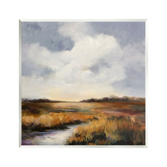 Stupell Industries Traditional Country Landscape Landscape Painting Unframed Art Print Wall Art, 12 x 12