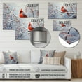 thumbnail image 4 of Designart "Winter Wonderland Cardinal Red Bird in Canada IV" Animals Metal Art Print, 4 of 5