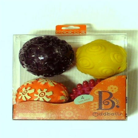 B. Toys ? Oddballs - 4 Sensory Toy Balls in Warm Colors for Toddlers Aged 6 Months +