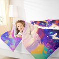 thumbnail image 4 of Feelyou Black Girl Princess Full Size Comforter Sets, Galaxy Butterfly Bedding Sets, 3pcs, 4 of 8