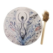 Handmade Shaman Drum with Drumstick Durable Tree of Life for Gift Home Decor