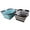 Alloy Grey + Crystal Blue, variant on SAMMART 42L (11 gallon) Collapsible Plastic Laundry Basket - Foldable Pop Up Storage Container/Organizer - Portable Basket - Space Saving Hamper/Basket