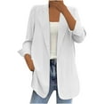 thumbnail image 2 of Meichang Blazer Jackets for Women Basic Solid Color Blazer Dressy Lapel Collar Outwear Casual Long Sleeve Open Front Cardigan, 2 of 6