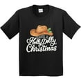 thumbnail image 3 of Inktastic Holly Dolly Christmas Cowboy Hat Festive Youth T-Shirt, 3 of 5