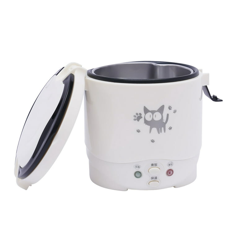 Mini Rice Cooker Steamer 1 Cup for Car Cooking for Soup Porridge