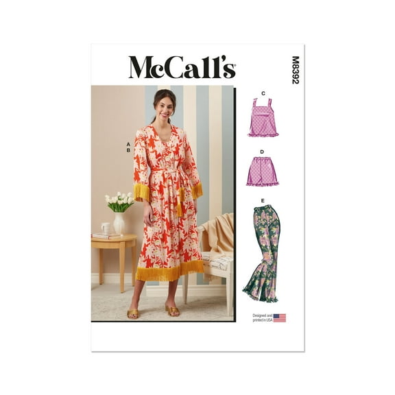 McCall's Sewing Pattern 8392 - Misses' Sleepwear, Size: Y5 (18-20-22-24-26)