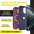 thumbnail image 2 of OtterBox iPhone 16 Pro Max Commuter Series MagSafe Case - Thin & Tough, Dual Layer with Port Protection and Built-In Anchors - Pink & Purple, 2 of 8