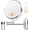 Bright Chrome-20x, variant on PETGLE 8'' Wall Mounted Lighted Makeup Mirror, 3200mAh Rechargeable Double-Sided 1X/20X Magnifying Mirror with Light, Touch Dimmable 3 Color Light, 360° Rotation Foldable Extended Arm, Chrome