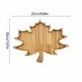 thumbnail image 3 of 1PC Thanksgiving Maple Leaves Shape Bamboo Serving Tray, Autumn Charcuterie Boards Party Food Dish Irregular Serving Platter for Cookie, Snack, Dessert, Decorative Trays for Home, 3 of 7