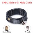 thumbnail image 1 of Cable Coaxial RG58/50-3 RF, 10M (32,8 pies), N/SMA/RP-SMA/UHF macho a N/SMA/RP-SMA hembra/macho, Cable de extensión para antena, 1 of 5