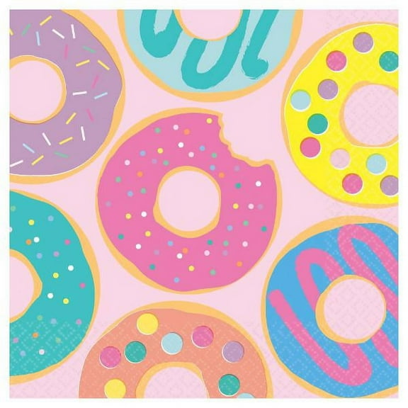 Donut Party Sweet Treats Food Cute Kids Birthday Party Paper Luncheon Napkins