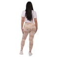 thumbnail image 3 of High Waist Fleece Lined Leggings With Side Pockets - Cream Tie Dye, 3 of 8