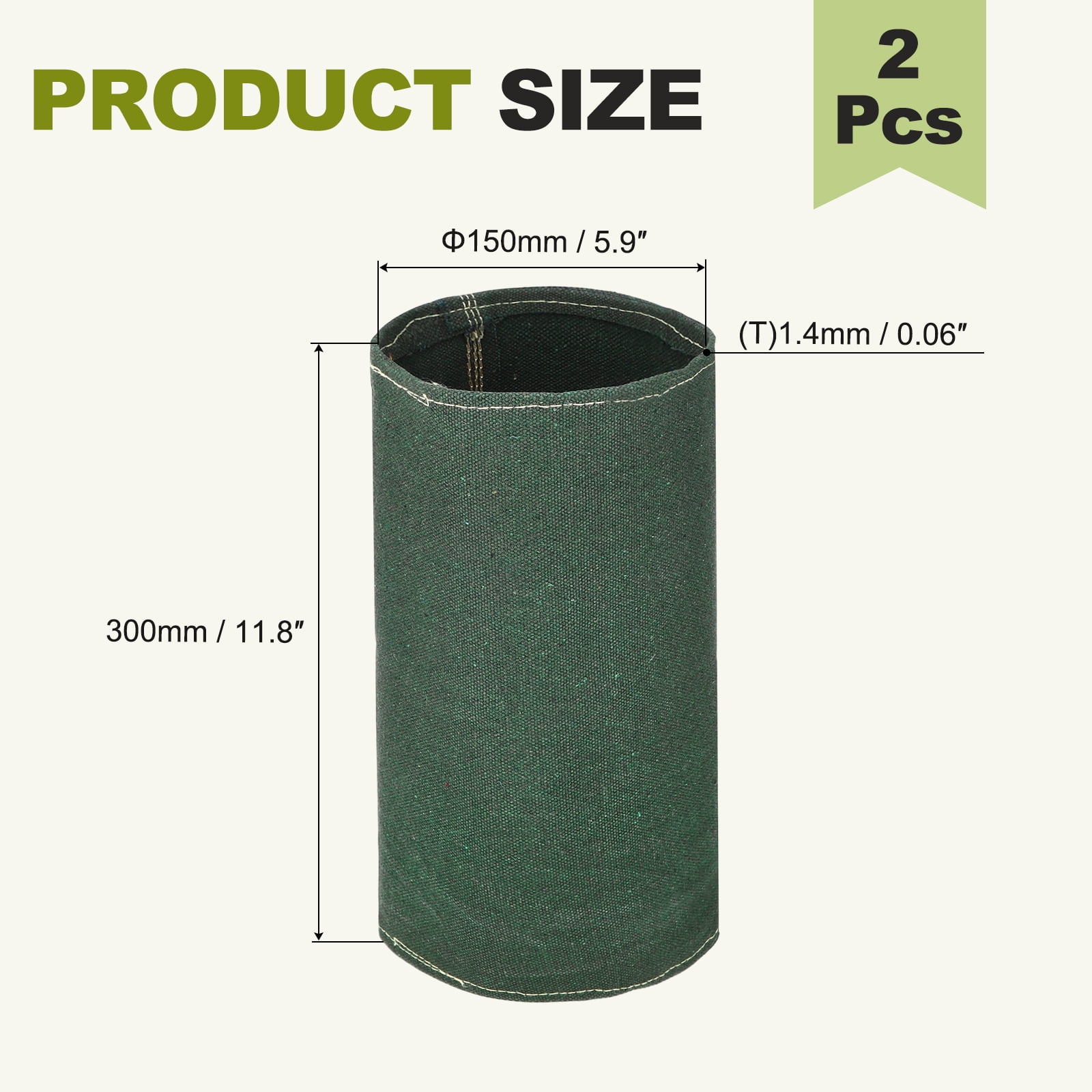 Uxcell 2 Pcs Duct Connector (6") - Flexible Canvas Female Fit Air Duct Vibration Noise Reducing Ducting Coupler Pipe Fitting Coupling for HVAC Ventilation Exhaust Fan Vent Systems, Green
