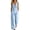 Light Blue, variant on Two Piece Set for Women Asymmetric Button V Neck Tank Tops Vest and Wide Leg Pants Sets with Pockets Work Formal Summer 2 Piece Casual Dressy Sets