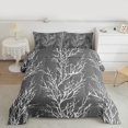 thumbnail image 2 of Homewish Chic Grey Branches Bedding Comforter Set, Jungle Plant Botanical Twin Comforter Sets, Teens Adult Men Female Reversible Bedding Set, Lightweight Room Decor, 2 Pieces, 2 of 8