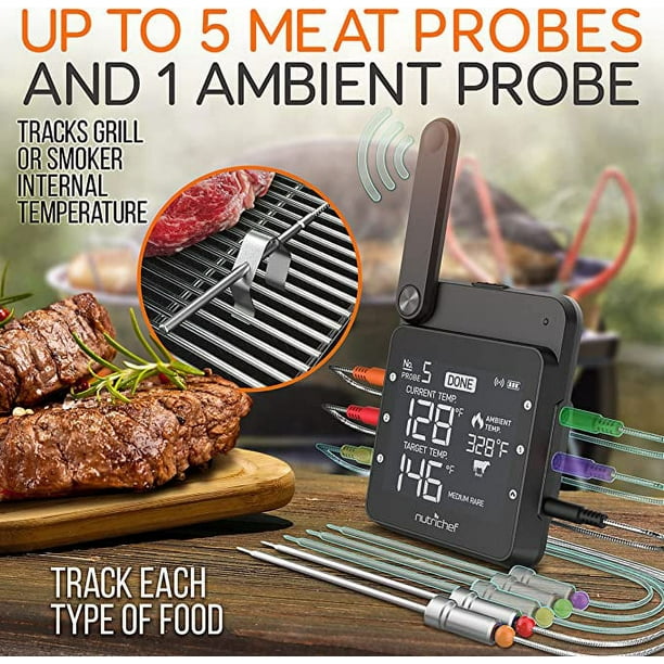 Lifespace Bluetooth Meat Probe NutriChef Digital Cooking Pro Wi-Fi