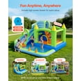 thumbnail image 4 of VEVOR Inflatable Bounce House, 11.3 x 12.3 x 7.0 ft Inflatable Bounce House Water Slide, Bouncer Castle with Castle Bounces, Basketball Hoop, Splash Pool & Water Ring Toss, for 3 to 4 Kids Ages 3 to 8, 4 of 9