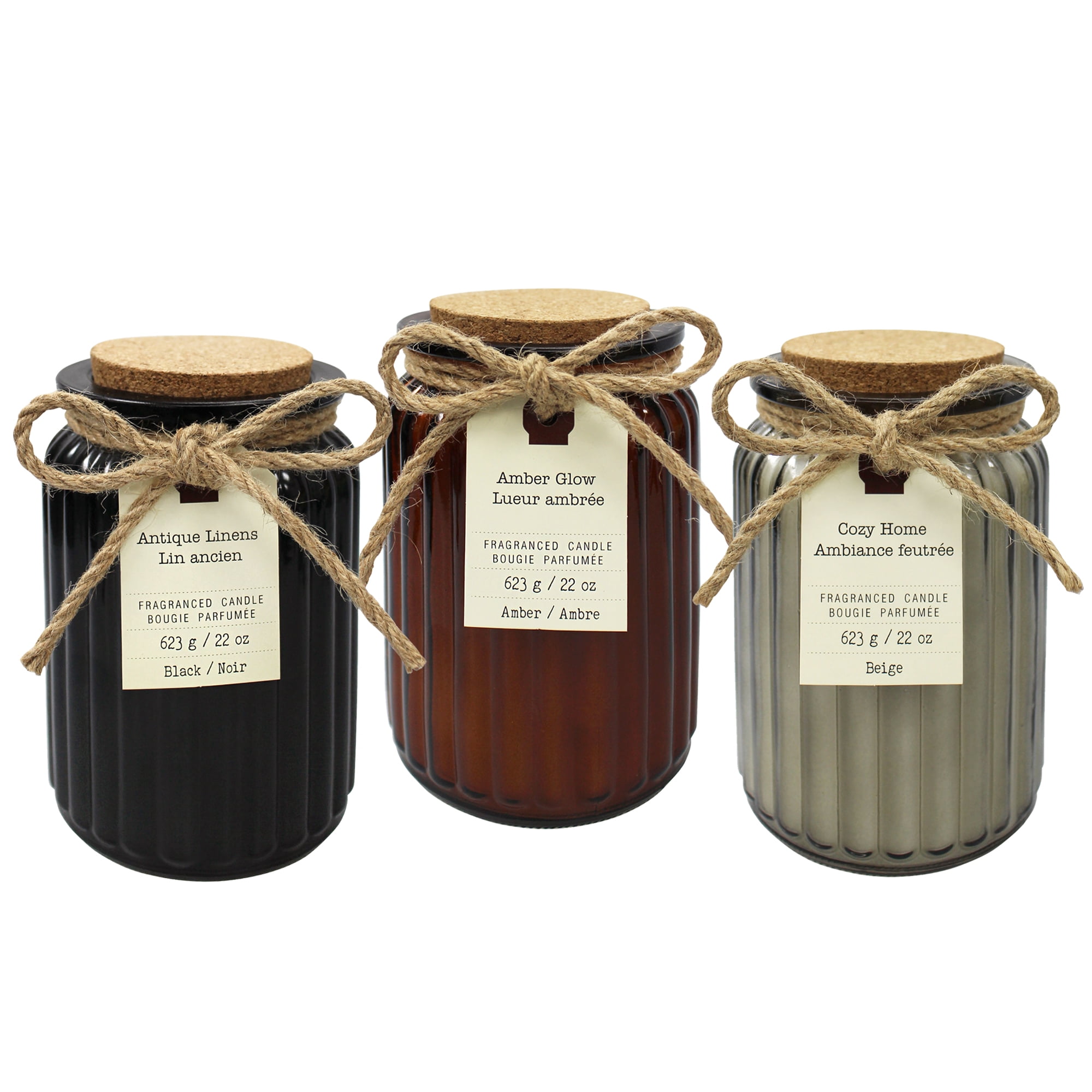 Hometrends 22oz Antique Linens Scented Jar Candle