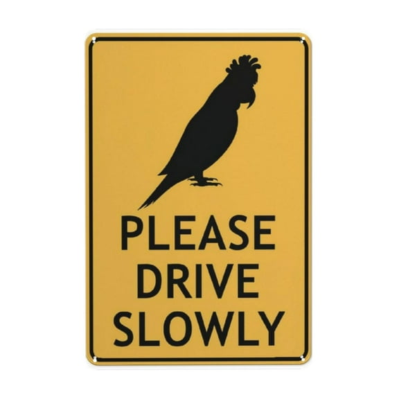 Please Drive Slowly Tin Sign Warning Metal Sign Vintage Sign Wall Decor for Home Farm Bar Coffee Shop Club Decoration 8x12 Inch