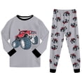 thumbnail image 6 of UAYOTSE Boys Long Sleeve Pajama Set Motorcycle Monster Truck Graphic 2‑Piece Boys Sleep Set Size 4-5 Years, 6 of 9