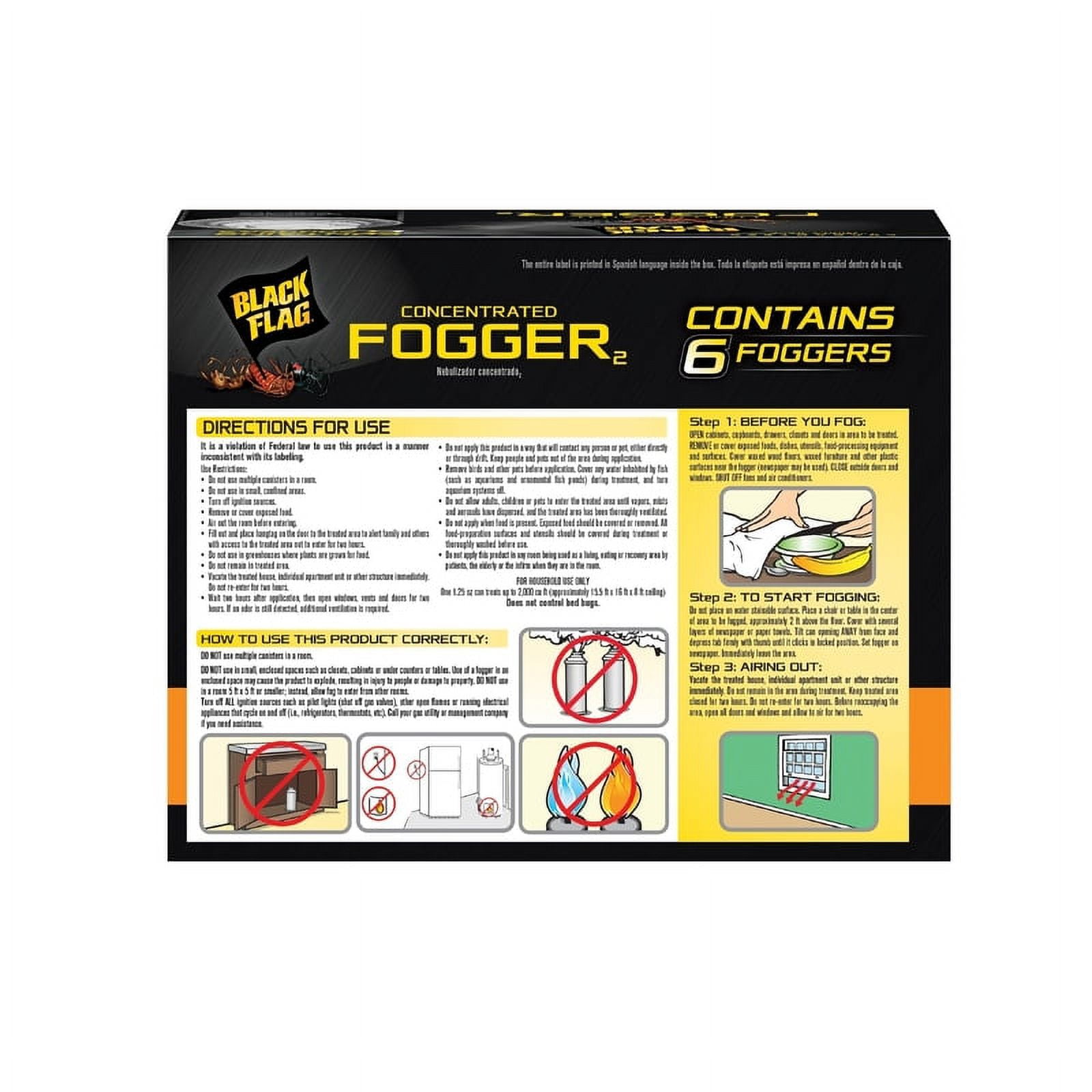 Black Flag Home Insect Killer & Fogger, Kills on Contact