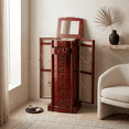 thumbnail image 3 of Hives & Honey - Raelynn Jewelry Armoire: Classic 8-Drawer Design with Vanity Mirror & Lockable Security, Cherry, 3 of 8