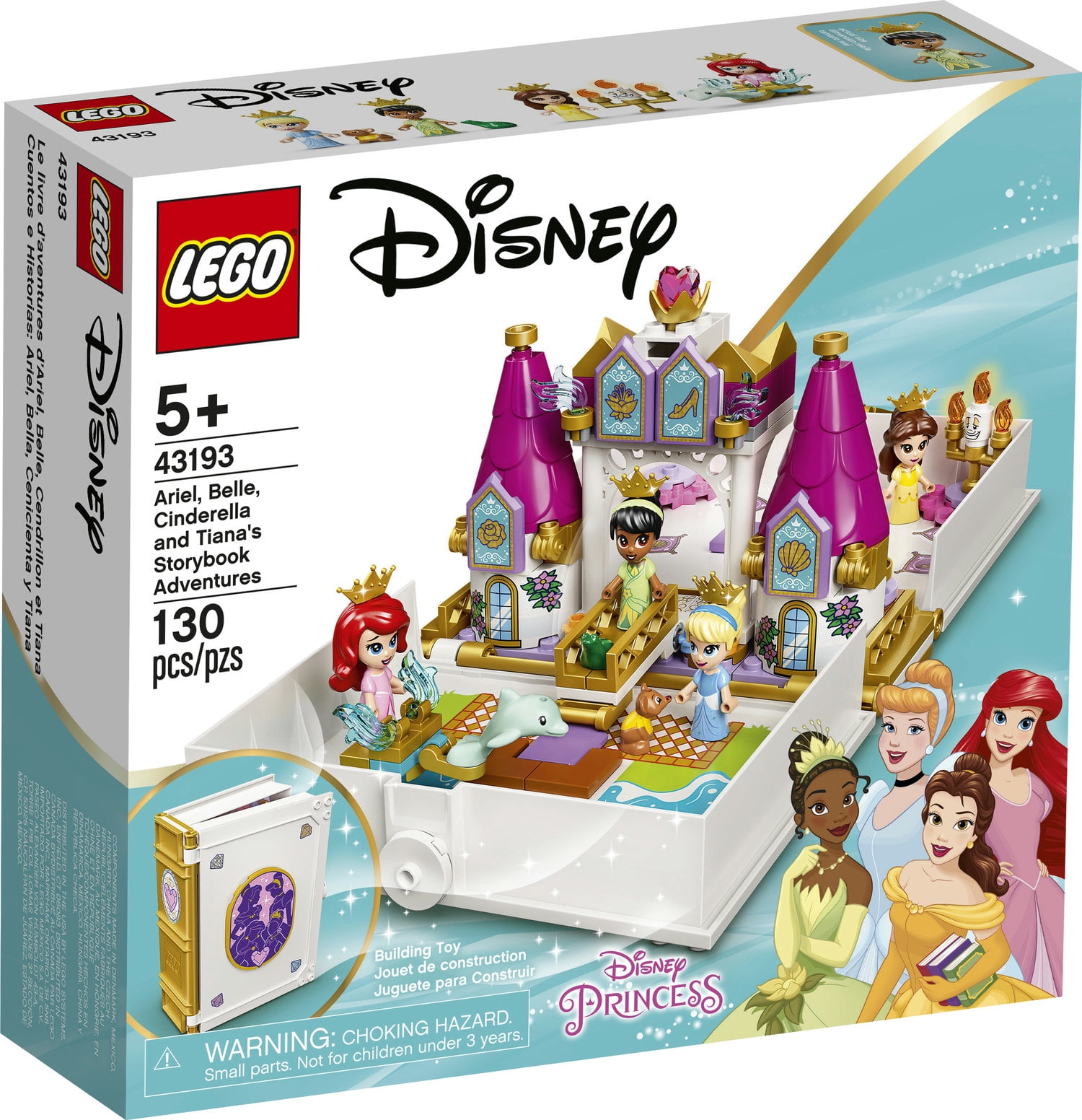 LEGO Disney Ariel, Belle, Cinderella Tiana's Storybook Adventures 43193 Building (130 Pieces) - Walmart.com