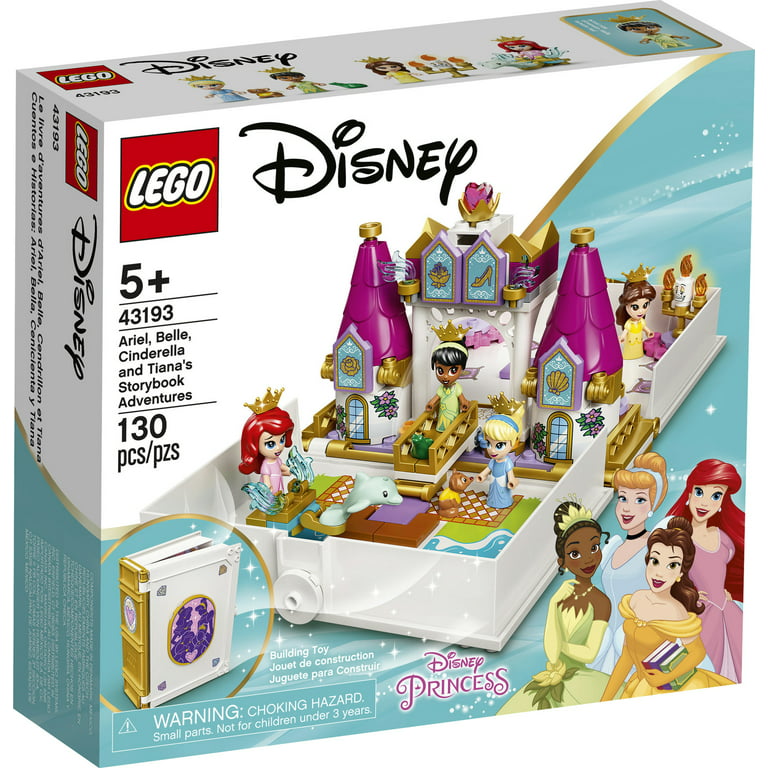 bestyrelse Officer Statistisk LEGO Disney Ariel, Belle, Cinderella and Tiana's Storybook Adventures 43193  Building Toy (130 Pieces) - Walmart.com
