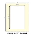 thumbnail image 2 of Off White Picture Frame Mat for 16x20 Frames - Fits 11x17 Photos - 1 Mat, 2 of 7