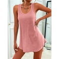 thumbnail image 4 of Trajes de Baño para Mujer, Vestidos de Playa Básicos, Sin Mangas, con Cuello en U, para Playa Rosa XXL, 4 of 9