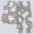 thumbnail image 2 of Enjoytime Women's Pajama Sets Halloween Cute Ghost Printed Long Sleeve Button Down Shirts Pants Sleepwear Casual Loose Comfy Loungewear, 2 of 5