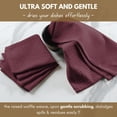 thumbnail image 4 of Native Fab 12 Pack Waffle Kitchen Towels - Soft Dish Cloths for Cleaning Drying - Burgundy Wine, 4 of 7