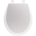 thumbnail image 2 of MAYFAIR 8440EC 000 Open Front Toilet Seat will Never Loosen and Easily Remove, ROUND, Durable Enameled Wood, White, 2 of 7