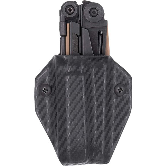 Clip & Carry Kydex Multitool Sheath for Leatherman MUT & MUT EOD - Made in USA (Multi-Tool not Included) Multi Tool Holder Holster Carbon Fiber Black