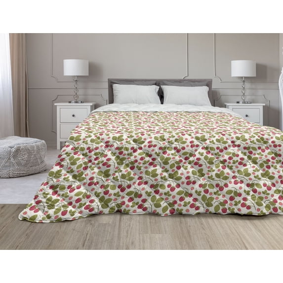 Floral Down Alternative Comforter, Blooming Daisies Spring Time Hand Drawn Scribbled Botany, Microfiber Quilt for All Season, 5 Sizes, Yellow Green Yellow, by Ambesonne