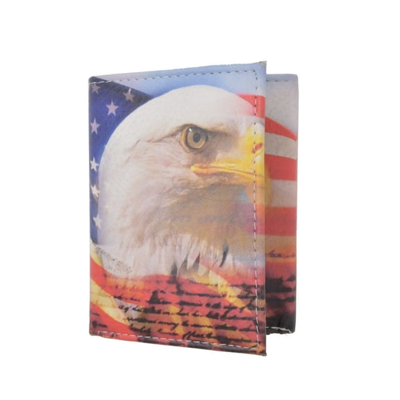 Men's Genuine Leather Credit Card ID Holder Trifold Wallet with Middle Flap 1346