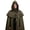 Green, variant on ZGRBOU Medieval Cowl Hood with Buckles Renaissance Hooded Cape Hat for Men Women Halloween Costume Accessories
