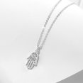 thumbnail image 2 of GOSFRY 14K Silver Plated Necklace for Women Men Handprint-style Demon Eye Zircon Necklace Trendy and Fashionable Jewelry Versatile Beautiful, 2 of 7