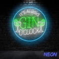 thumbnail image 3 of Handmadetneonsign It’s Always Gin O’clock Neon Sign, Cocktail Led Sign, Bar Wall Decor, Pub Wall Art 92563, 3 of 5