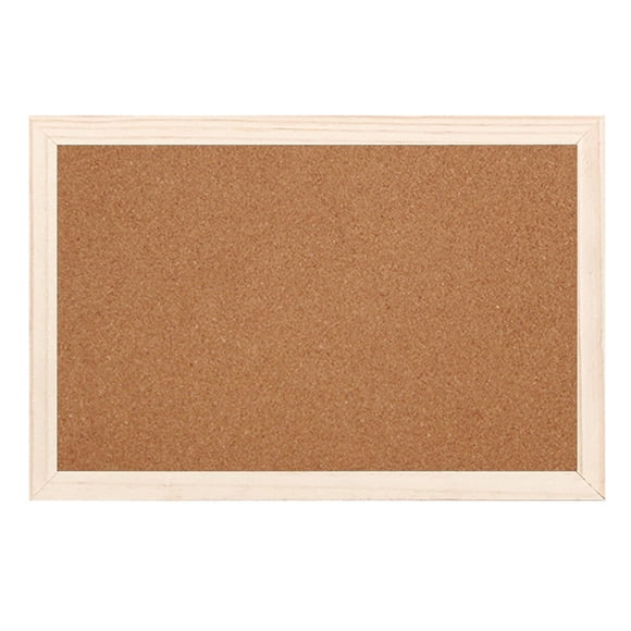 2026 Pure Cork Bulletin Board, Solid Wood Frame Wall Mounted Message Center, Natural Pinboard for Photos & Notes, Rustic Decor for Home & Office - Beige