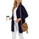 thumbnail image 5 of Blazer Unifizz para mujer, frente abierto, manga 3/4, azul marino, talla M, 5 of 7
