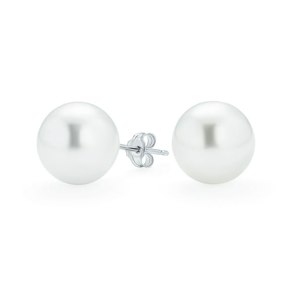 Bling Jewelry Womens Fashion Bridal Drop Ball Earrings with Simulated Pearl Studs in Sterling Silver