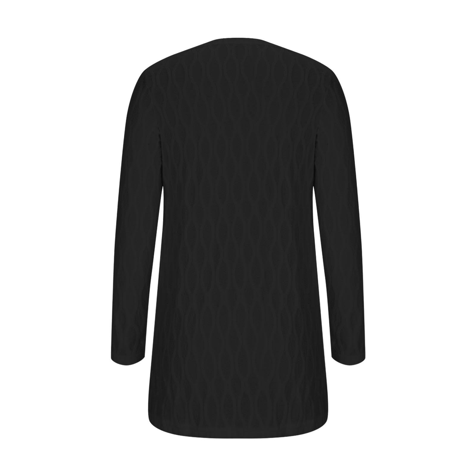 Jacquard Cardigans for Women Long Sleeve Open Fornt Knit Sweaters Solid Lightweight Jackets Casual Jackets with Pockets - image 4