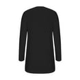 thumbnail image 4 of Htigea Clearance Women's Chunky Knit Open Front Sweater Long Sleeve Button Loose Short Cardigan Outerwear Coats with Pockets Clearance Sale Black,M, 4 of 6