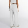 thumbnail image 4 of Resicozy Wide Leg Sweatpants Women High Waisted Drawstring Baggy Trousers Workout Athletic Joggers Casual Loose Solid Sweat Pants White L, 4 of 6